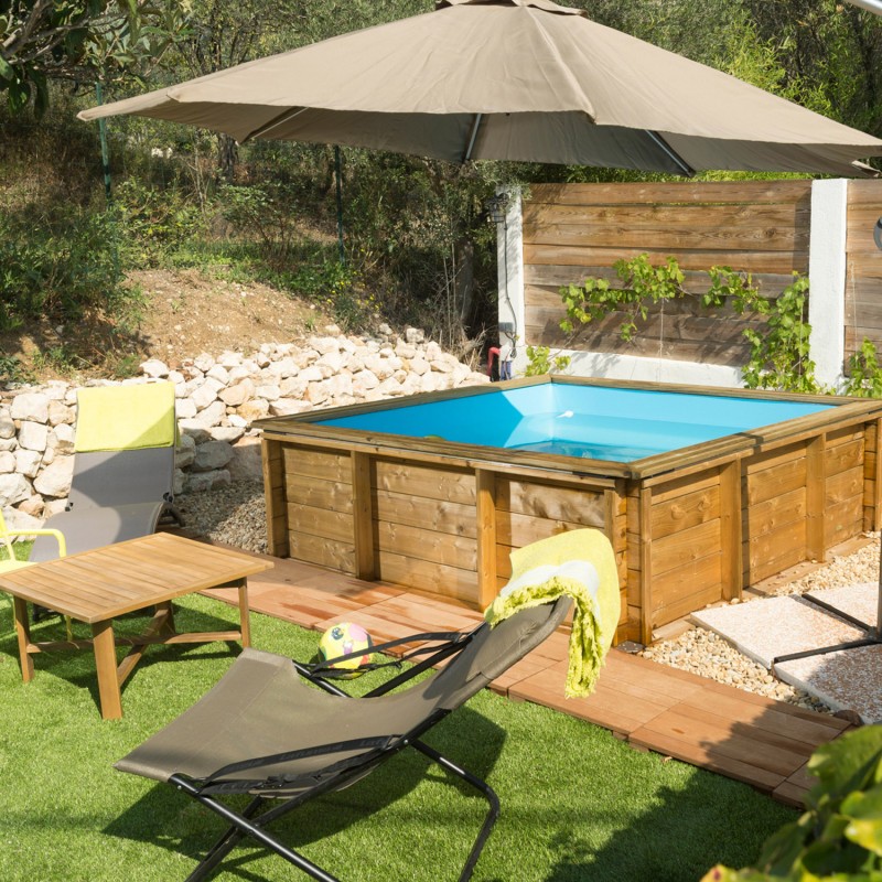 Piscine Bois carrée Tropic...