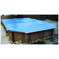 Couverture de sécurité à barres 802x400cm pour PISCINE BOIS DETENTE