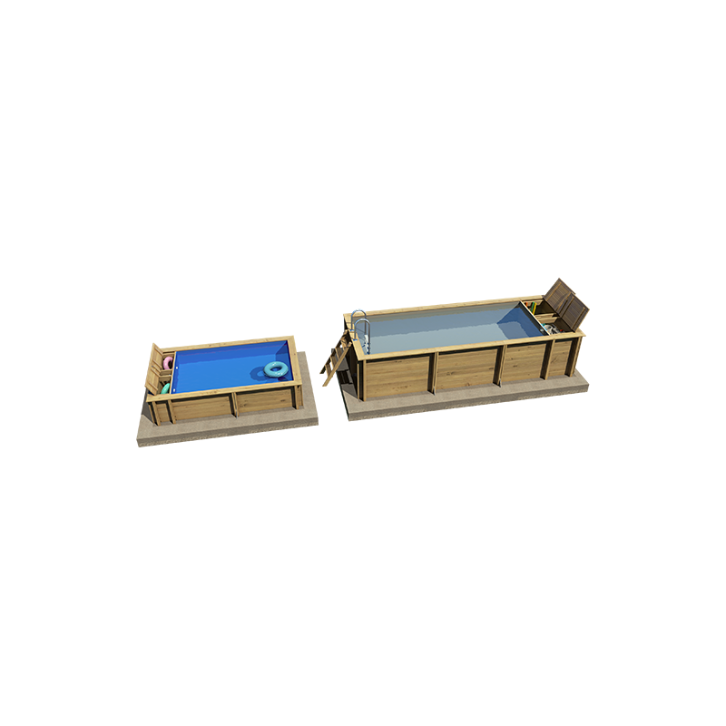 Piscine Bois Rectangle Pool'n Box 500x200cm