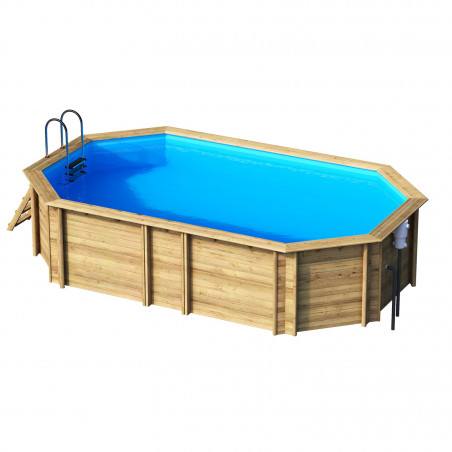 Piscine Bois octo-allongée WEVA 590x350cm