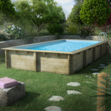 Piscine Bois Rectangle WEVA 600x300cm