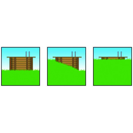 Piscine Bois URBAINE Rectangle couverture automatique 500X200cm