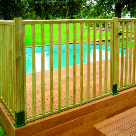 Piscine Bois URBAINE Rectangle couverture automatique 500X200cm