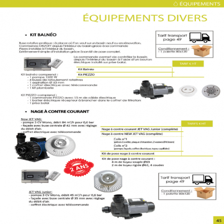 NAGE A CONTRE COURANT NEW JET VAG 3CV 84M3/h