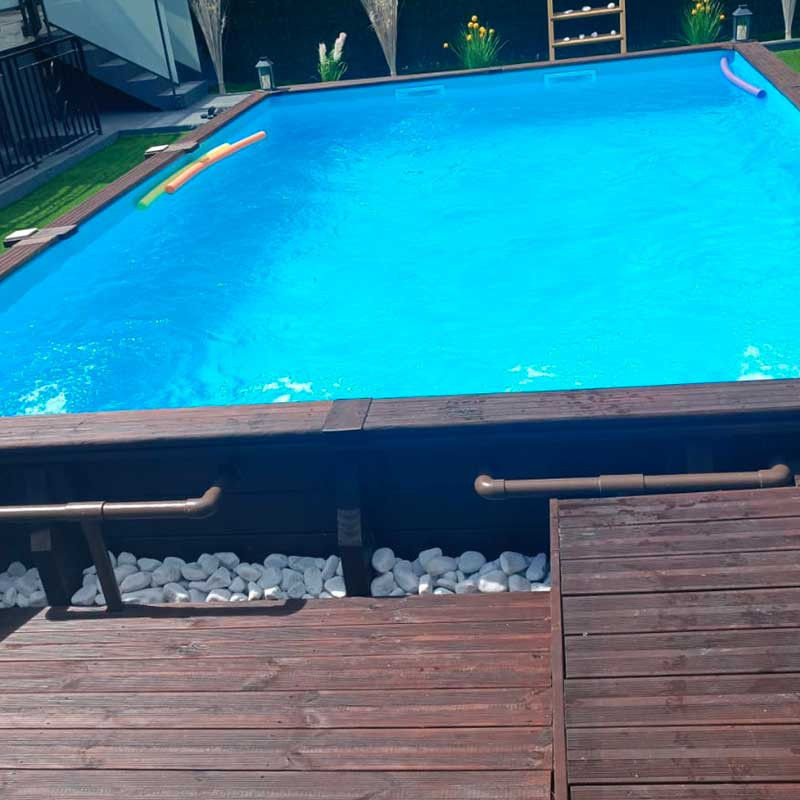 Piscine rectangle BOIS 802x400cm
