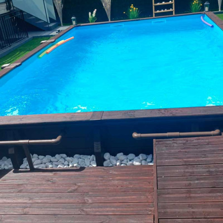 Piscine rectangle BOIS 802x400cm