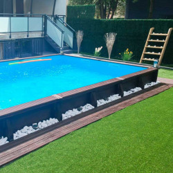 Piscine rectangle BOIS 802x400cm