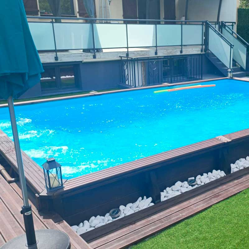 Piscine rectangle BOIS 802x400cm