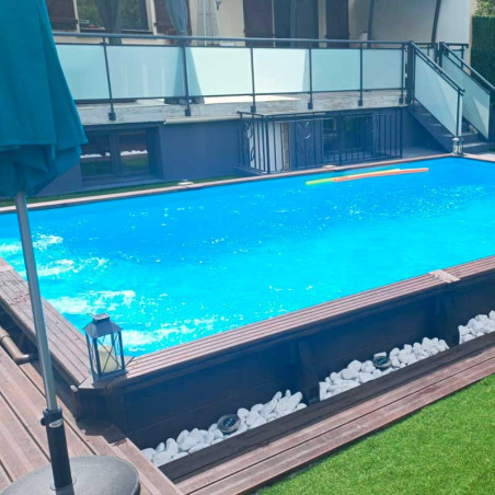Piscine rectangle BOIS 802x400cm