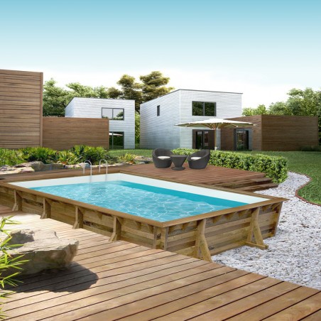 Piscine rectangle BOIS 600x300cm