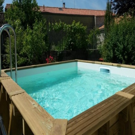 Piscine carrée BOIS 200x200cm
